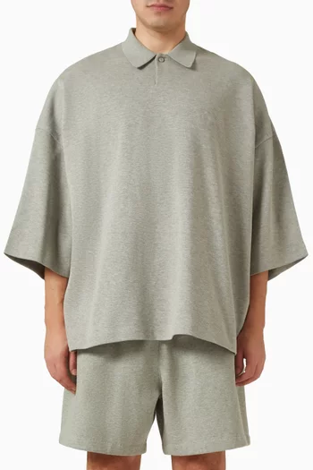 Signature 90s Cropped Polo Shirt in Pique