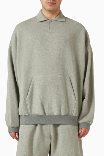 Signature 90s Polo Sweatshirt in Fleece