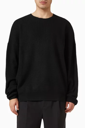 Signature Waffle 90s Crewneck Sweater