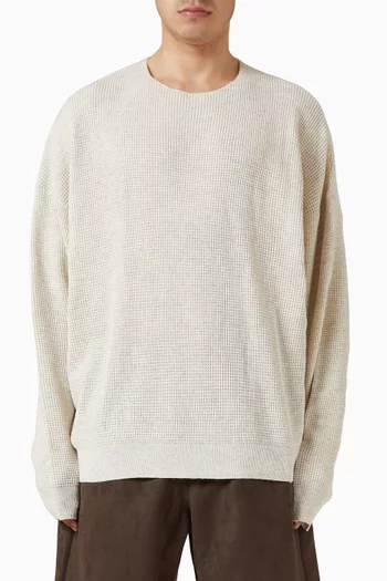 Signature Waffle 90s Crewneck Sweater