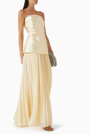 Claudette Pleated Skirt Gown