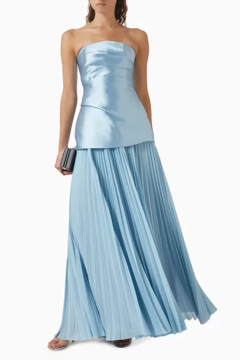 Claudette Pleated Skirt Gown