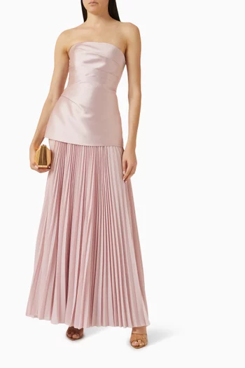 Claudette Pleated Skirt Gown