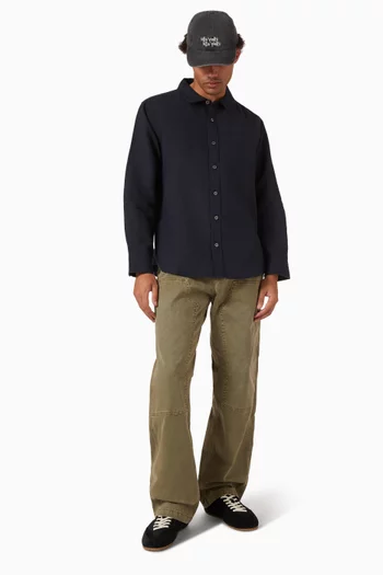 Button-up Shirt in Cotton Blend