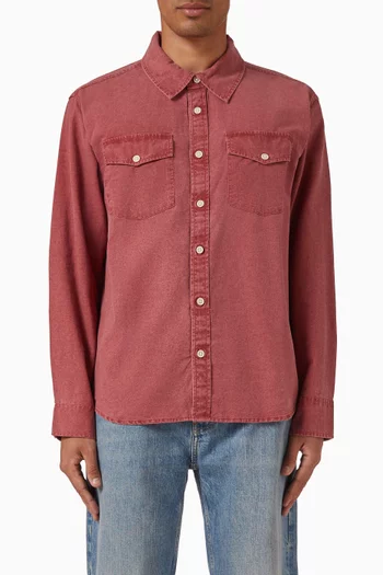 Pigment-dye Shirt in Cotton Canvas
