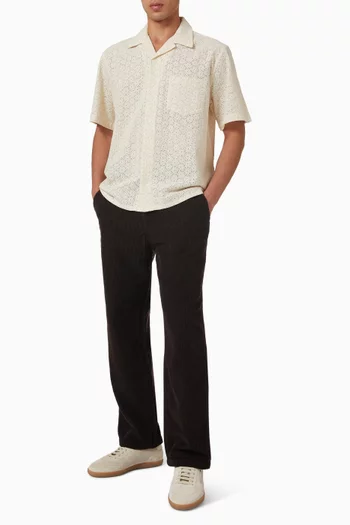 Floral Eyelet Shirt in Cotton