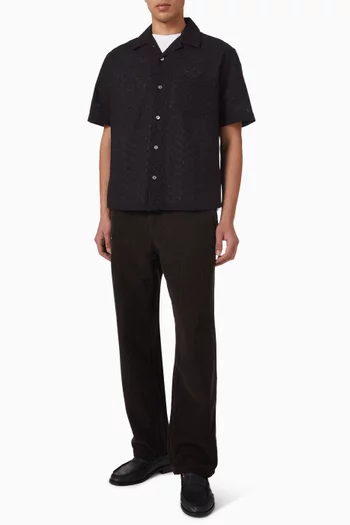 Floral Eyelet Shirt in Cotton