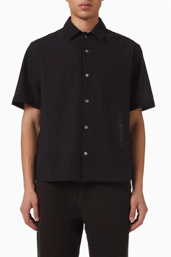 Floral Eyelet Shirt in Cotton