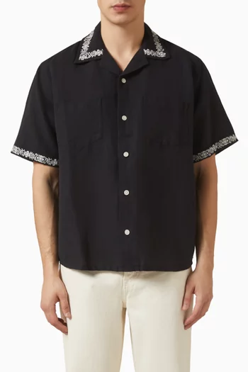 Harmony Embroidered Shirt in Cotton & Linen