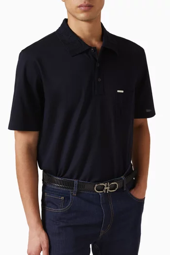 Double Gancini Belt in Calfskin
