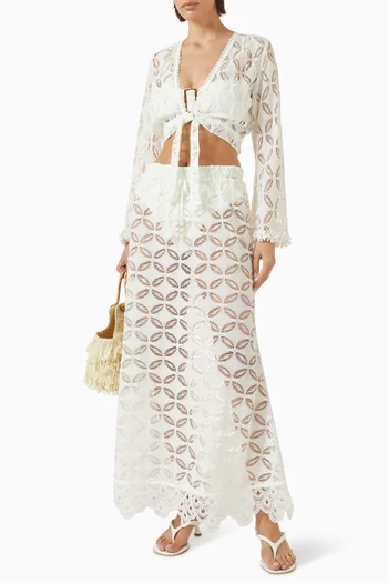 Rio Maxi Skirt in Lace