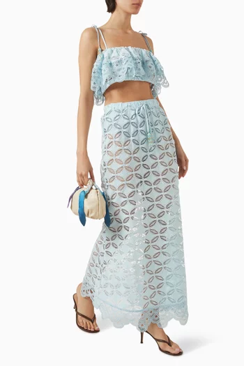 Rio Maxi Skirt in Lace