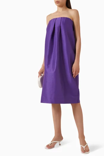 V-neck Midi Dress in Cotton
