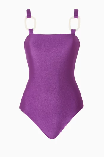 Solid Straps One-piece Swimsuit
