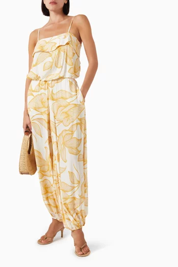 Foliage Sleeveless Top in Viscose