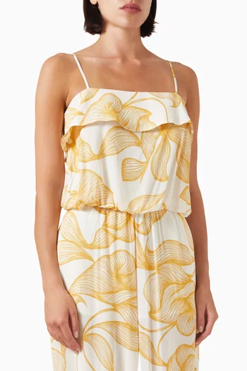 Foliage Sleeveless Top in Viscose