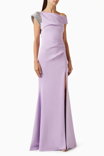 Metal Trim Gown in Neoprene