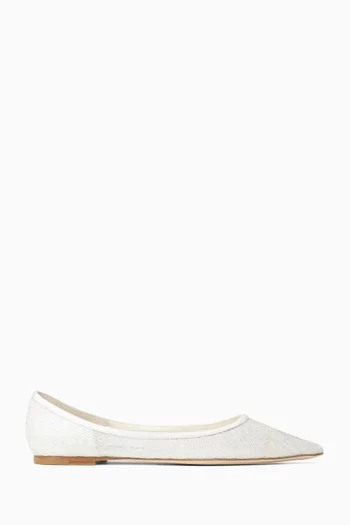 Love Ballet Flats in Glitter Mesh