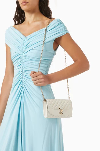 Curve Wallet with Chain in Quilted Nappa