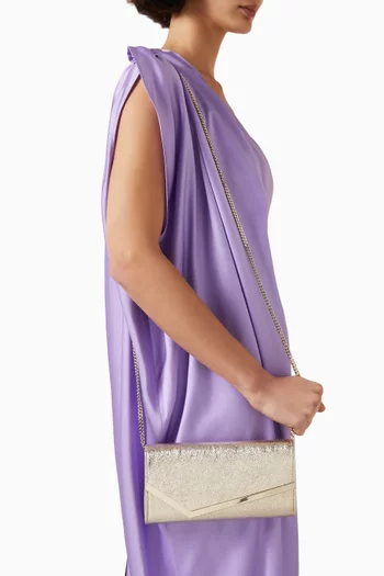 Emmie Clutch Bag in Metallic Leather