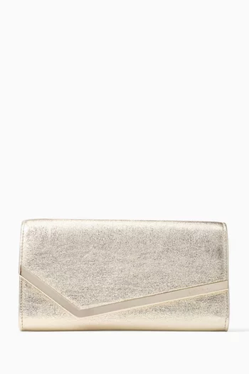 Emmie Clutch Bag in Metallic Leather
