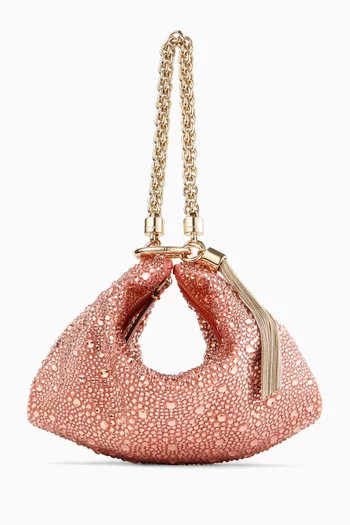 Callie Crystal-embellished Shoulder Bag in Satin
