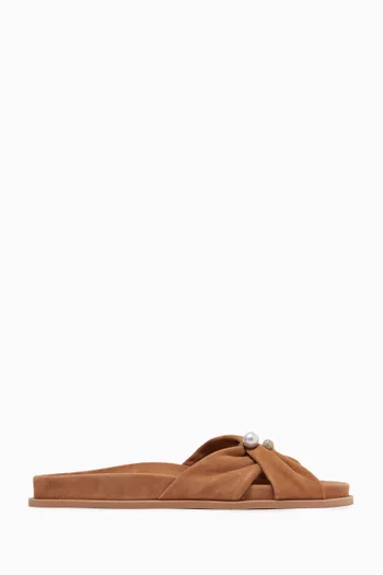 Rafi Flat Sandals in Suede
