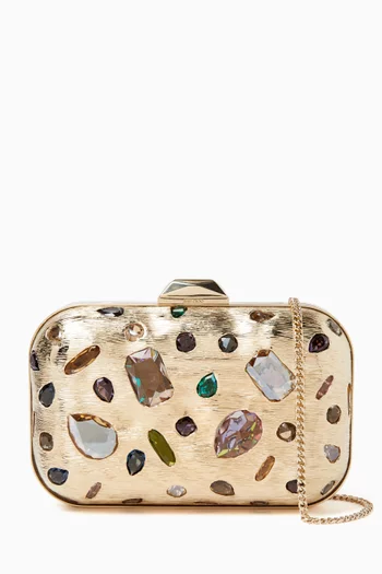 Cloud Crystal-embellished Clutch