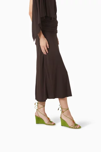 Lova 85 Wedge Sandals in Suede