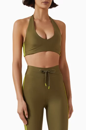 Oxford Ulla Halter Bra in Recycled Eco Tech