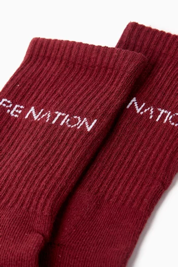Signature Socks in Stretch-cotton