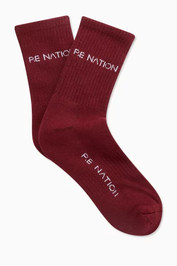 Signature Socks in Stretch-cotton
