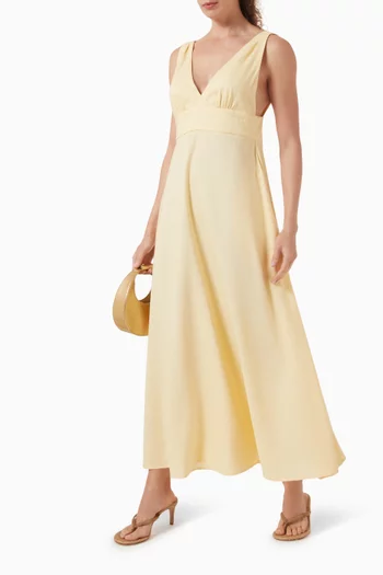 Kaia Maxi Dress in Linen-blend