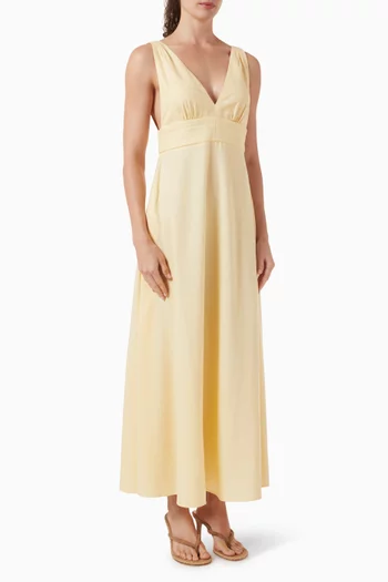 Kaia Maxi Dress in Linen-blend