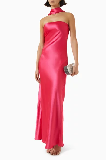 The Lilia Dress in Satin