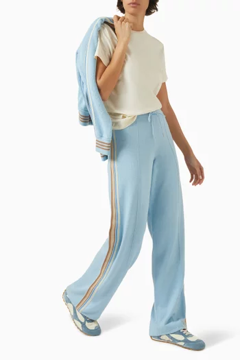Drawstring-waist Track Pants in Cashmere Blend