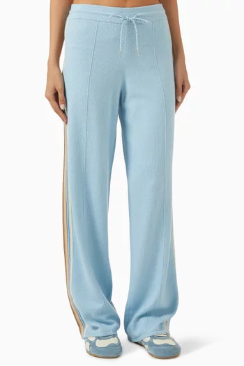 Drawstring-waist Track Pants in Cashmere Blend
