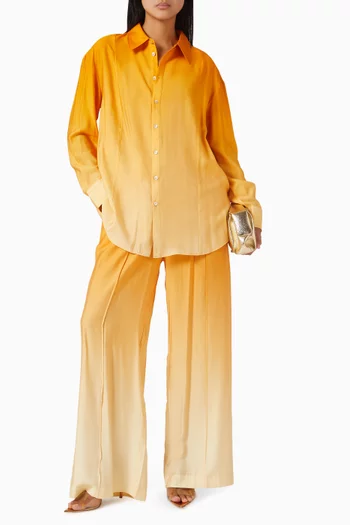 Bennet Gradient Shirt in Satin