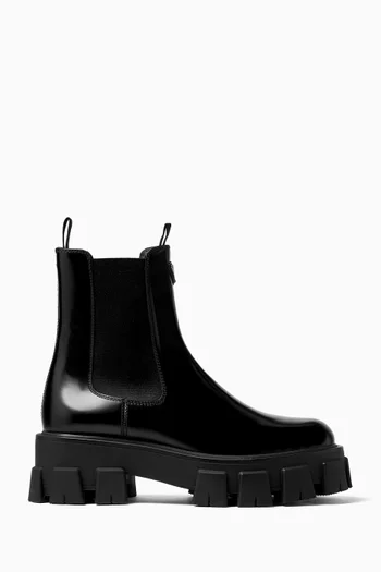 Monolith Chelsea Boots in Brushed Leather