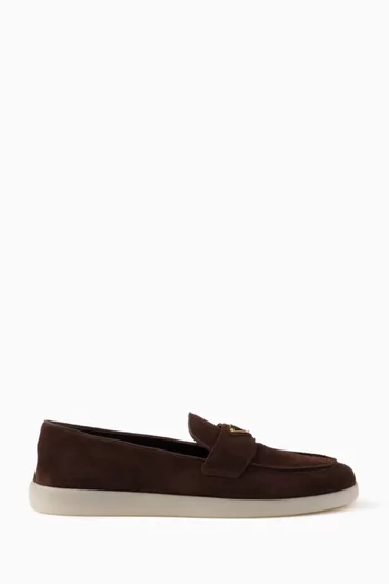 Logo Loafers in Nubuck Leather