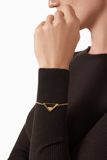 Triangle Logo Bracelet in Metal