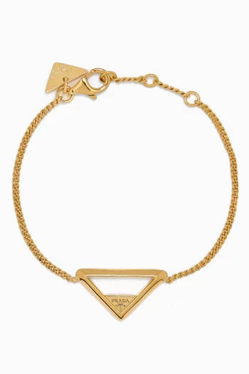 Triangle Logo Bracelet in Metal