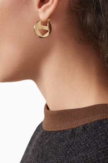 Triangle Cut-out Earrings in Metal