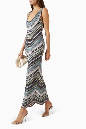 Striped Maxi Dress in Knit