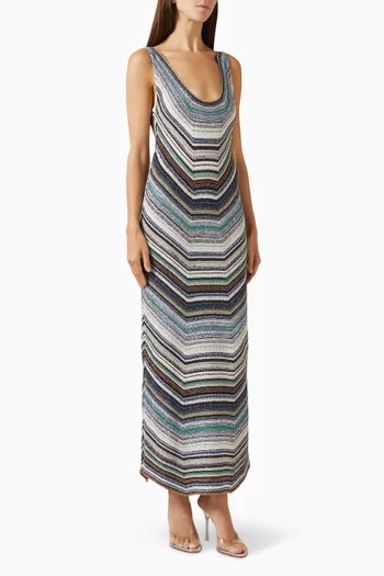 Striped Maxi Dress in Knit