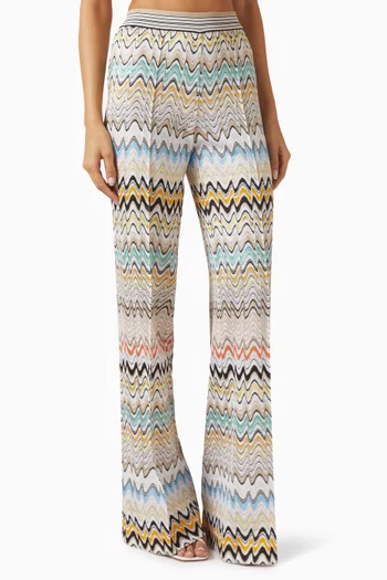 Signature-print Wide-leg Pants