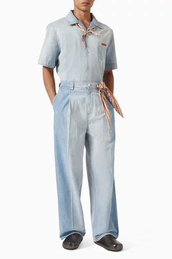 Jeans with Foulard in Chambray