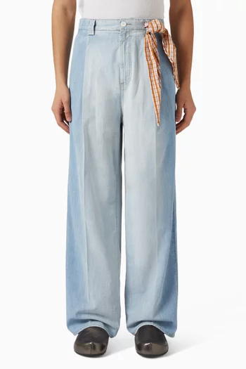 Jeans with Foulard in Chambray