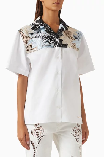 Broderie Anglaise Yoke Shirt