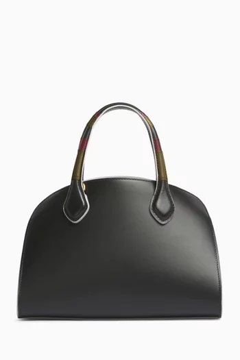 Small Overlap Top-handle Bag in Leather